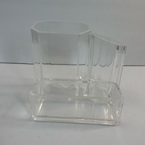 Makeup vanity brush holder| Clear Acrylic| desk or pencil holder - Picture 4 of 11